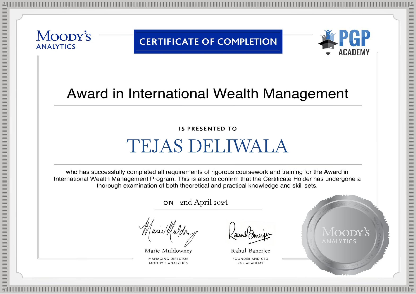 PGP Academy - Moody's Analytics