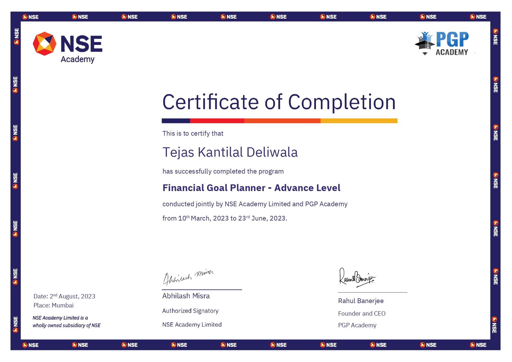 PGP Academy - NSE Academy